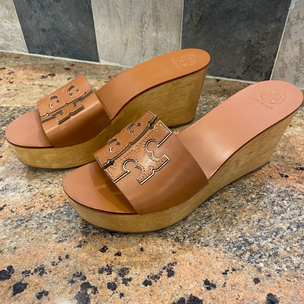 NEW Tory Burch Ines Wedge Slide Sandals size 10